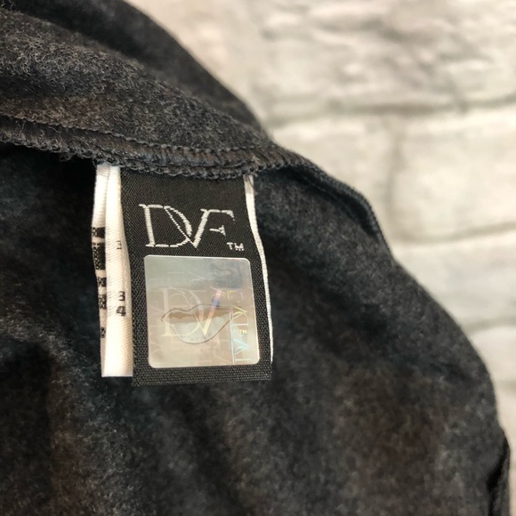 DVF Size 6 Gabi Felted Ruched Wool Blend Jersey Dress - Picture 7 of 8